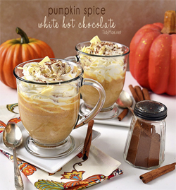 Pumpkin Spice White Hot Chocolate at Tidy Mom