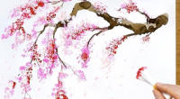 Japanese Cherry Blossom Painting