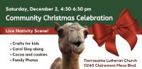 Live Nativity, Caroling and Crafts