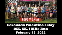 Coronado Valentine’s Day 10K, 5K, 1 Mile Fun Run