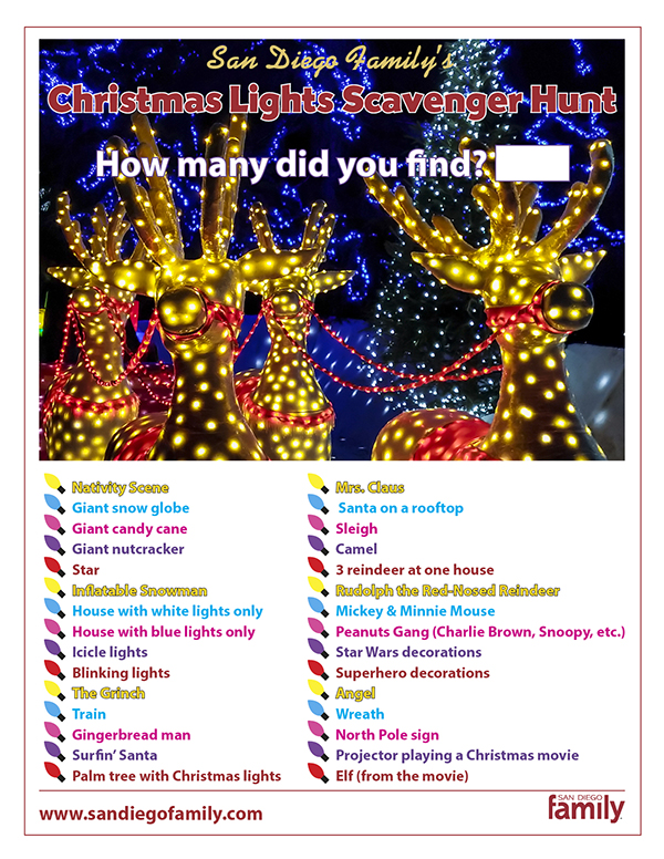 Christmas Lights Scavenger Hunt