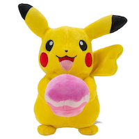 Pokemon Pokemon 8in Valentines Plush Pikachu With Poke Puff Accy W10 97792 Front OP lpr