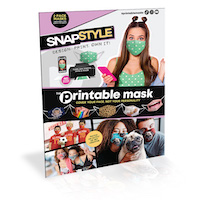 Skyrocket SnapStyle Printable Face Mask in package