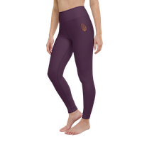 fall purple yoga leggings
