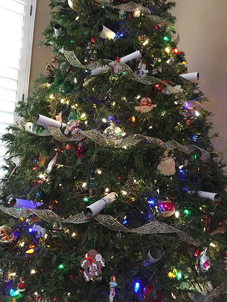 Christmas Letters in Tree