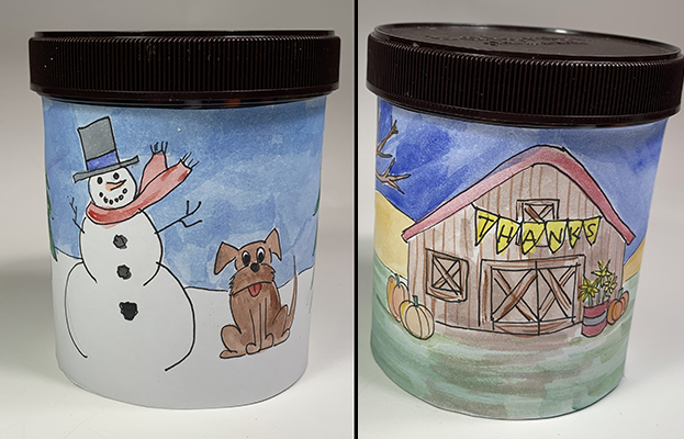 crayon jar with lid