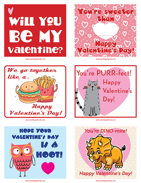 Printable Valentine's Day Cards for Kids