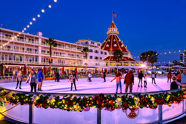 Hotel Del Ice Rink Dusk