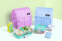 Packit freezable lunch bag lavender and sky blue lifestyle bento combo