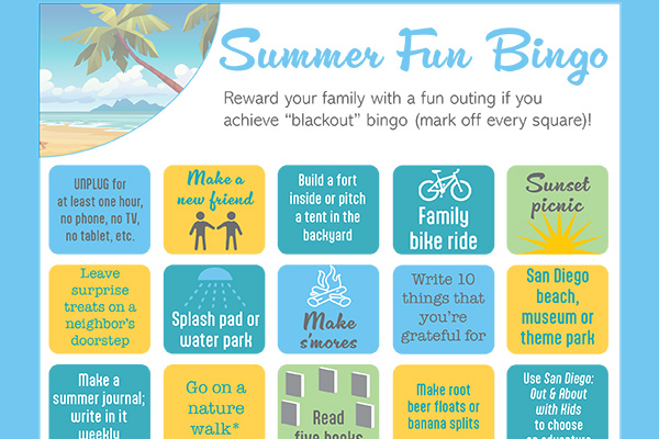 Family Fun Summer Bingo