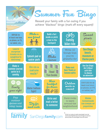 Summer Fun Bingo