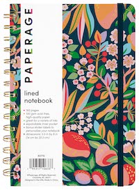 Paperage 80719 Spiral Journal Lined CherryBlossomFruit pkg HR