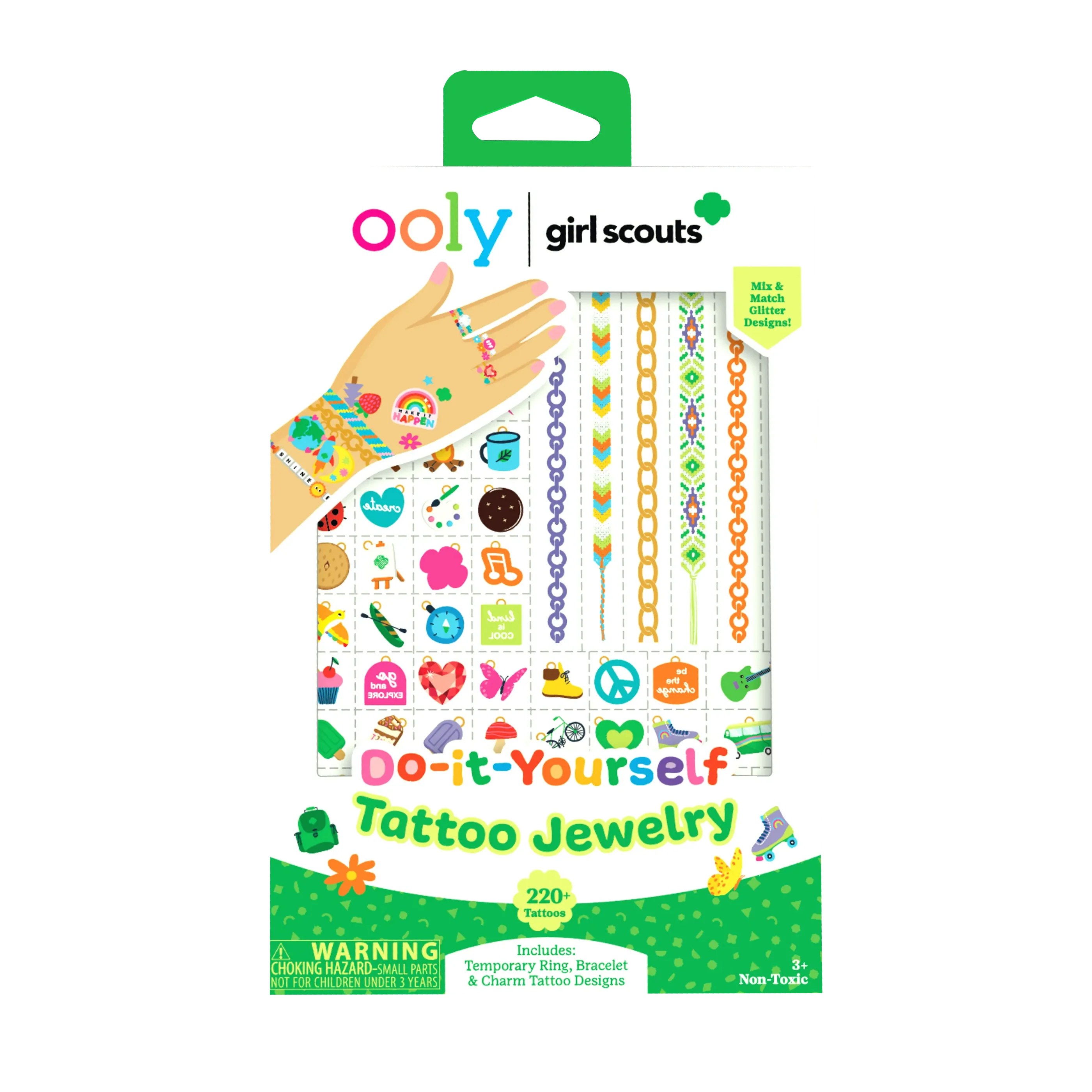 OOLY Girl Scouts DIY Temporary Tattoo Jewelry Packaging Front.png