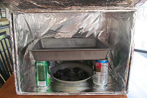 Learn how to make a box oven and cook things using solar power.