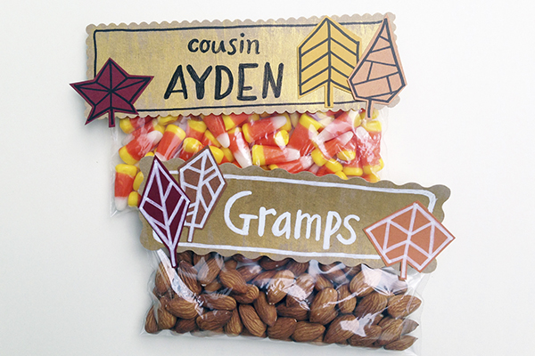 fall place card favors