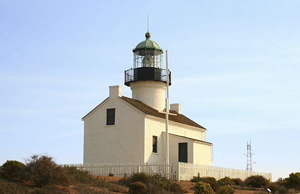 The lighthouse at Point loma in San Diego.