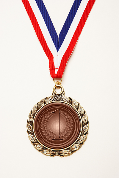 Awards of chocolate medals.