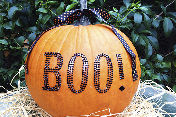 Pumpkin Bling with scrapbook materials