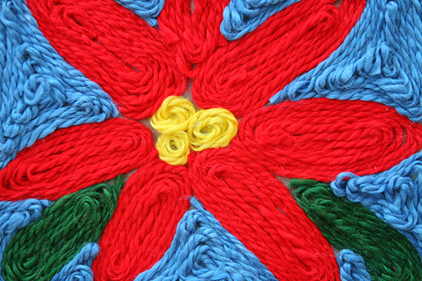 poinsettia yarn craft