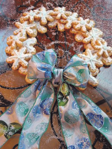 Sparkling Snowflake Sugar Cookie Wreath