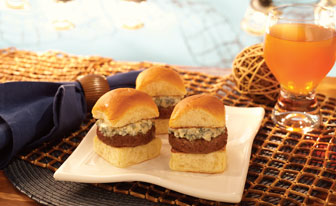 blue cheese sliders