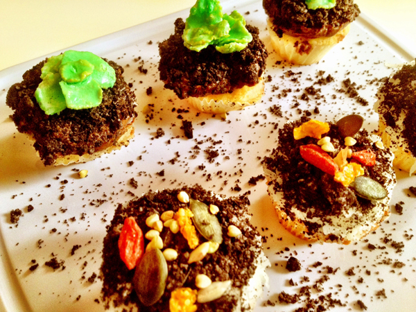 Vanilla Harvest Cupcakes with Harvest Garnish, by Meals in Heels