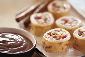 Peanut butter sushi rolls