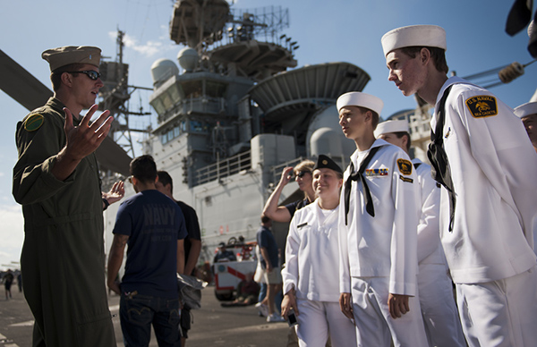 Sea cadets learn the ropes.