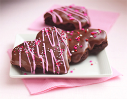 Glazed Brownie Hearts