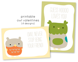 Adorable Free Printable Valentine's Cards from Wild Olive