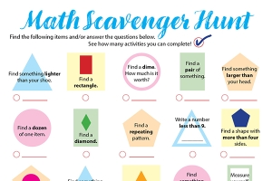 Math Scavenger Hunt for Kids