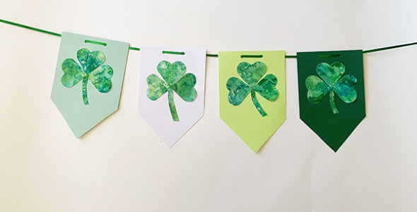 Art with Alyssa: Shamrock Watercolor Banner