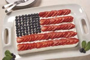 July Fourth Flag Cake