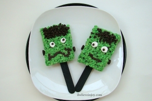 Frankenstein Rice Cereal Pops