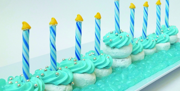 Edible Mini Menorah Centerpiece