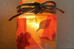 Mason Jar Luminaries for Fall and Thanksgiving