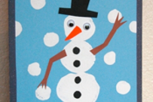 Marshmallow Snowman Card