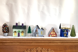 Art with Alyssa: Christmas Village Putz Houses 